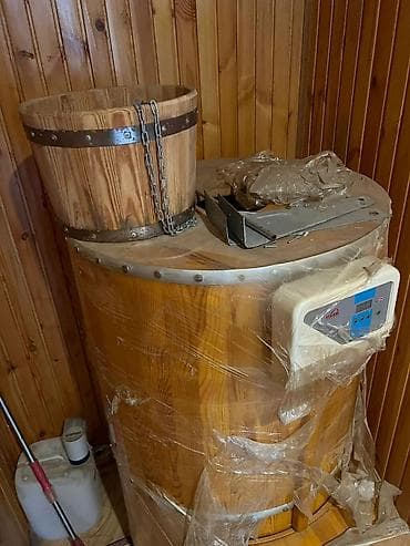 Ağac buxar çəlləyi – rəqəmsal idarəetmə paneli ilə - Material: qalın