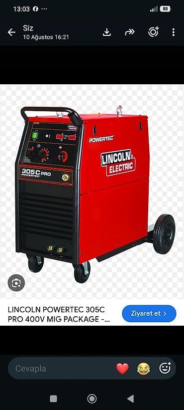 qaynaq eynəyi: 🔴 Lincoln Electric Powertec 305C – SATILIR Qiymət: 700 AZN Peşəkar — 2