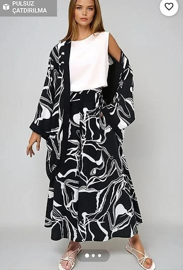 yeni model kurtkalar: Trendyoldan alənıb geyinilmeyib. Yalnız şalvar ve kimono 15 manat — 1