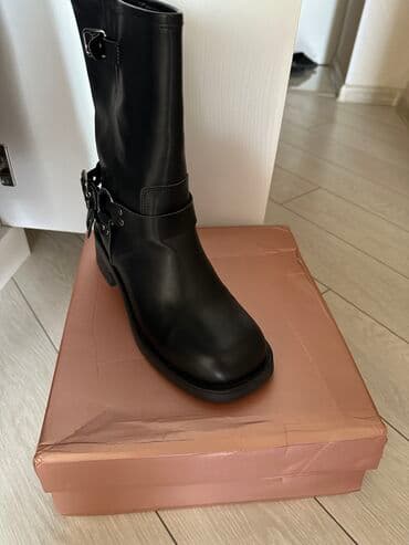 qadın çəkmə: Qısaboğaz, Ölçü: 39, rəng - Qara, Yeni — 1