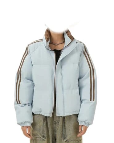 Pencəklər: Məhsul: Açıq mavi rəngli uniseks qış puffer gödəkçə Xüsusiyyətlər: - — 1