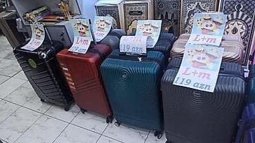 Çamadanlar: Sərt korpuslu səyahət çamadanları – L+M seti - Dükan vitrinində — 1