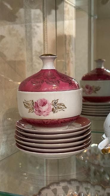 tibet cay: Qəhvə dəsti, rəng - Ağ, Farfor, 6 nəfərlik, Almaniya — 3