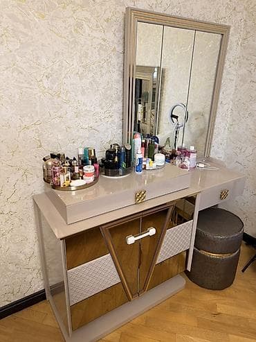 Vizaj/Make-up masası və güzgü dəsti - Zərif klassik-modern dizayn — 1