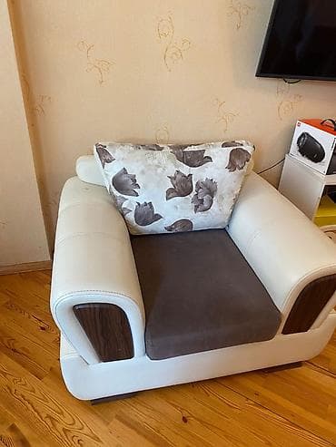 Кресла: 2 ədəd kreslo birlikdə 25 AZN - Dizayn: Ağ rəngli ekokoja korpus — 1