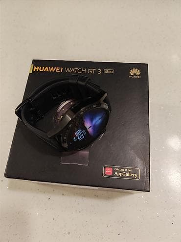 su despensoru: Huawei Watch GT 3 Black 46mm əla vəziyyətdədir. Zaryatka 15 gün — 2