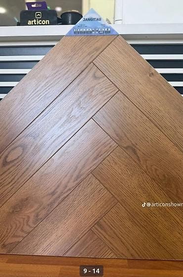 kreditle yolkalar: JANGITAU parket-laminat paneli – balıqqulağı (herringbone) naxışlı — 1