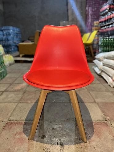 nerj stollar: Mətbəx üçün, Qatlanmayan, rəng - Qırmızı Stul — 2