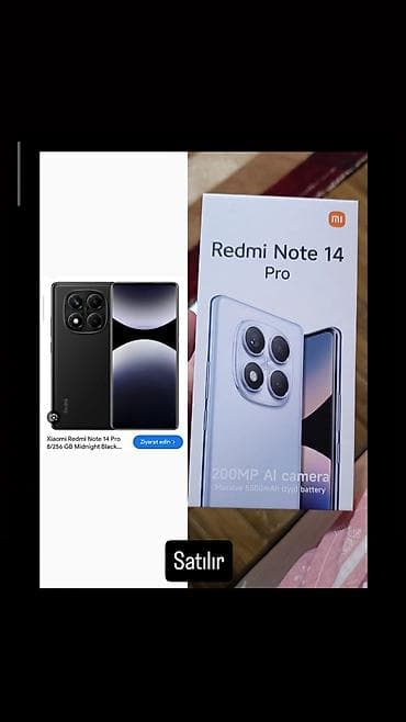 xiomi telefonlar: Xiaomi 14 Pro, 256 GB, rəng - Qara, 
 İki sim kartlı — 1