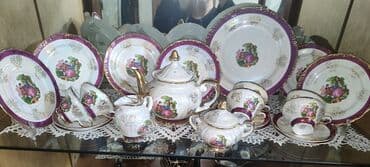 Столовые приборы: Чайный набор, цвет - Фиолетовый, Фарфор — 3