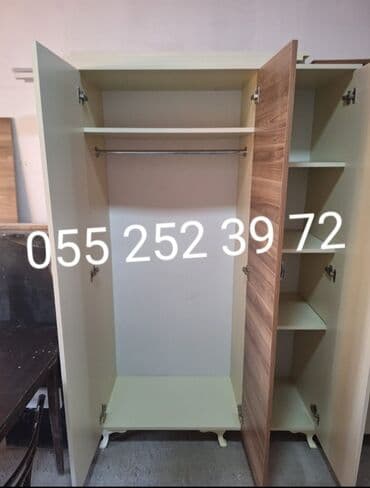 шкаф в зал: Düz dolab, Yataq otağı üçün, Paltar üçün, Açılan, Korpuslu, 3 qapılı — 3