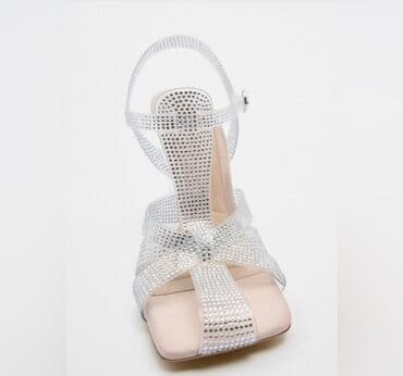 женские босоножки heeley: Zara, Размер: 36, цвет - Белый, Новый — 2