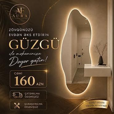 azeri panel vurmaq: Güzgü Divar üçün, Dekorativ, Arxa işıqlı — 1