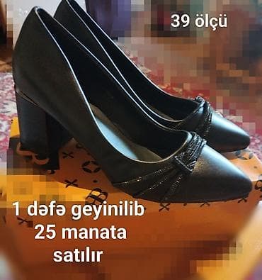 tufli: Qadın klassik ayaqqabı - Ölçü: 39 - Rəng: qara - Üst hissə: hamar — 1
