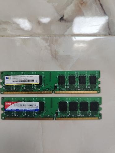 ana platalar: Operativ yaddaş (RAM) 2 GB, < 1333 Mhz, DDR2, PC üçün, İşlənmiş — 1