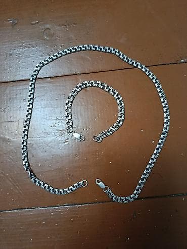 Аксессуары: В комплекте: Браслет, Цепочка, Колье, Серебро, 925 проба, 60 г — 2