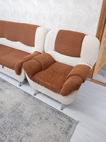 kunc divan 2 ci el: İşlənmiş, Divan, 2 kreslo, Bazalı, Açılan — 2