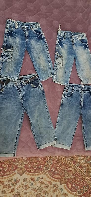 Uşaq üçün denim şort kolleksiyası - Model: Dizdən aşağı uzunluqda