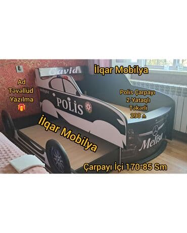 əllə çəkilmiş maşın şəkilləri: Yeni, Sifariş ilə, Maşın-çarpayı, Matrassız, Siyirməsiz — 4