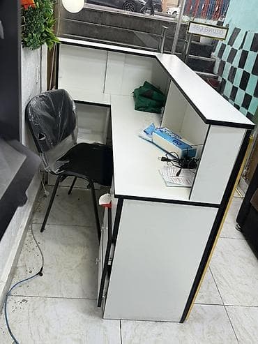 restoran masası: Barber və gözəllik salonları üçün resepsiyon stolu - Dizayn — 2