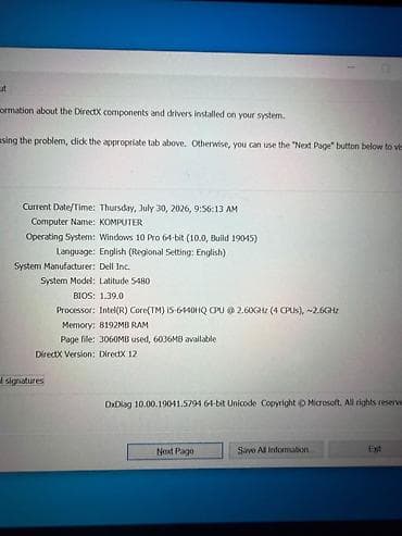 computer monitor: Dell Latitude noutbuk + RGB simli siçan + USB-C hub Texniki — 9