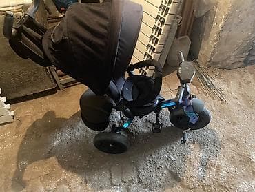 22 velosiped: Uşaq üçtəkərli velosiped-araba (tricycle stroller) - Marka/loqo: GR - — 2