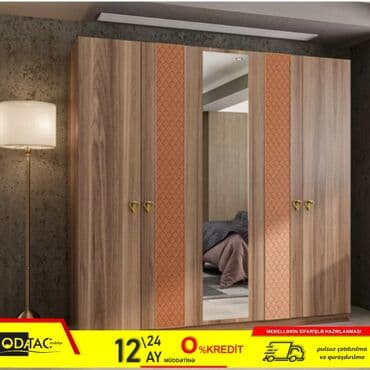 ofis dolab: Yeni, Açılan, 5 qapı Düz dolab, Qarderob, paltar dolabı, Azərbaycan — 1