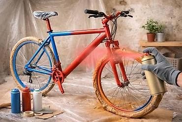 mini velosiped: Velospedlərin sərfəli qiymətə rənglənməsi. Lak vurulması əlavə — 1