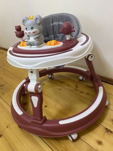 çəlik qiymətləri: Uşaq gəzdirəni (baby walker) - Rənglər: tünd qırmızı/şabalıdı və ağ — 6