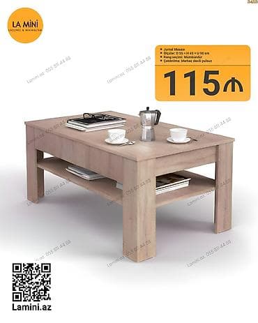 Düz masa, Açılmayan, Təkərsiz, Teksturalı laminat, Pulsuz quraşdırılma