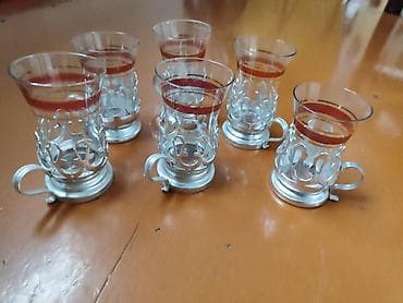 quzu qabi: Armudu stəkanlar, rəng - Qırmızı, Şüşə, 6 ədədli dəst — 1