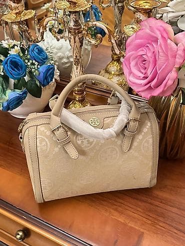 qız cantaları: Tory Burch dizaynlı barrel/duffle tipli əl çantası – bir neçə rəng — 2