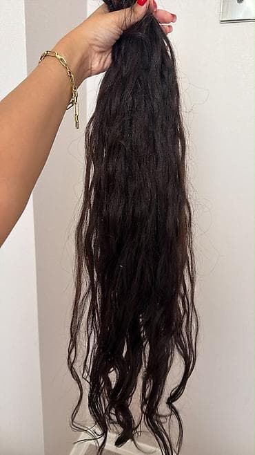 vozol 10: Təbii tünd şabalıdı (qara tonlu) saç tutamları – keratin uclu — 2