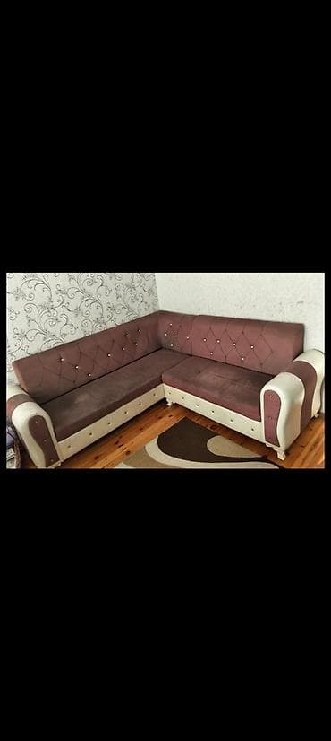 ✔️150 man(Xırdalan). Künc divanı. Açılmır baza yoxdur. Ölçü təxmini