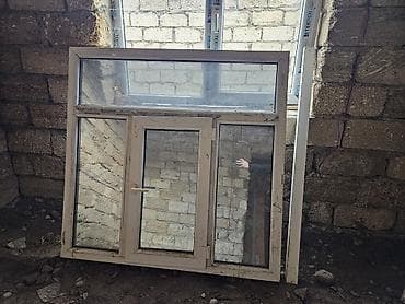 PVC pəncərə konstruksiyası - Material: ağ rəngli PVC profil -