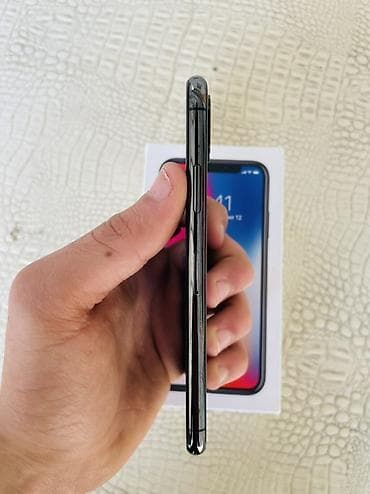 4s iphone: IPhone X, 64 GB, Space Gray, Zəmanət, Simsiz şarj, Face ID — 5
