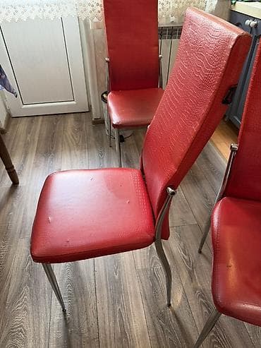 plasmas stol stul: Mətbəx üçün, Qatlanmayan, rəng - Qırmızı Stul — 1