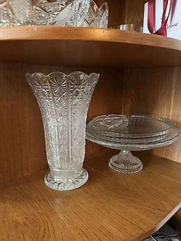 Klassik kəsimli temiz xrustal dəst