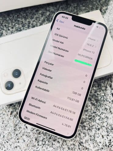 чип node: IPhone 13, 128 ГБ, Белый, Face ID — 1