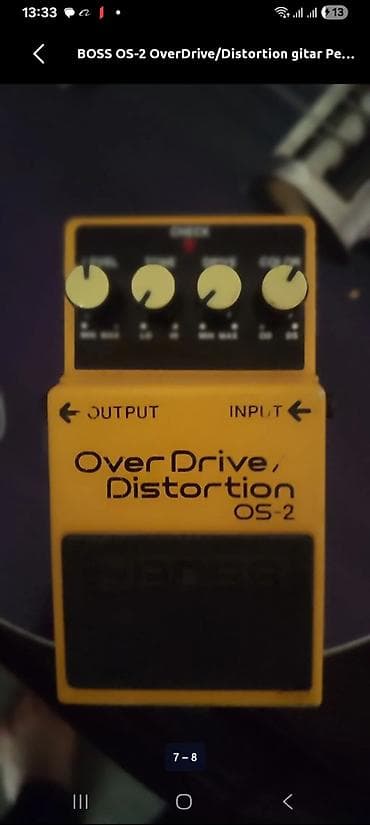 kitar: BOSS OS-2 OverDrive/Distortion gitara pedalı - İki səs xarakteri tək — 2