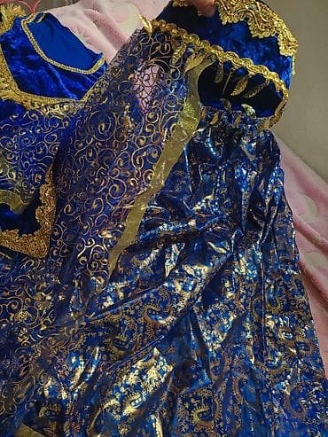 vanna satilir: Milli rəqs/libas dəsti – mavi-qızılı - Dəst: uzun ətək, üst köynək və — 2