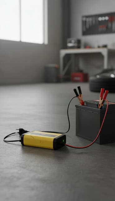 Teze bidefe işlenib Ağıllı akkumulyator şarj cihazı - Rəng: sarı-qara