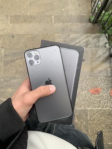 iphpne 11 pro: IPhone 11 Pro Max, 256 GB, Space Gray, Zəmanət, Simsiz şarj, Face ID — 1