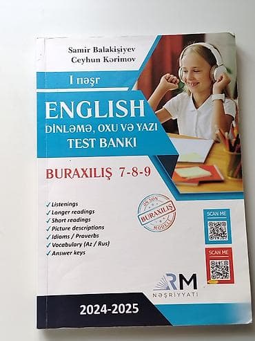 4 cü sinif testleri: Məhsul: “English Dinləmə, Oxu və Yazı – Test Bankı” (I nəşr) — 1