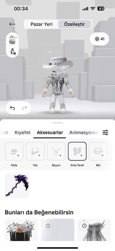 İdman dəstləri: Məhsul: Roblox avatar dəsti – ağ/boz temalı “street-fashion” kombini — 3