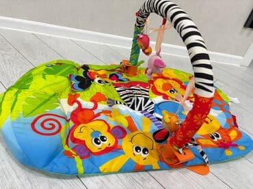 Mercedes-Benz: Rəngarəng körpə oyun xalçası və asma oyuncaq tağı - Yumşaq, yastıqlı — 2