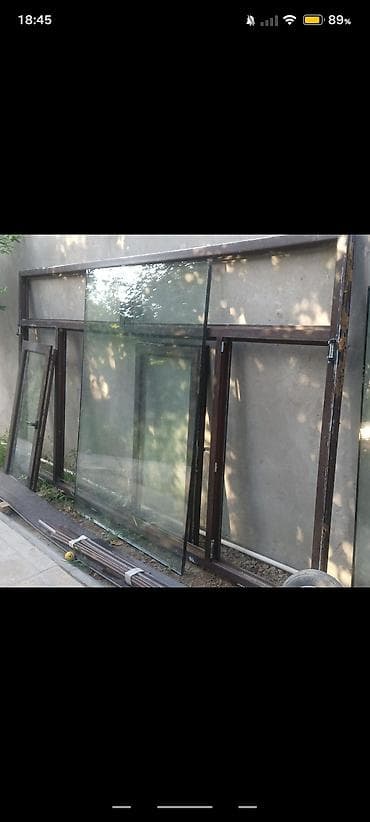 hazır hamam: Böyük ölçülü şüşə pəncərə və qapı blokları - Material: şüşə panellər — 1