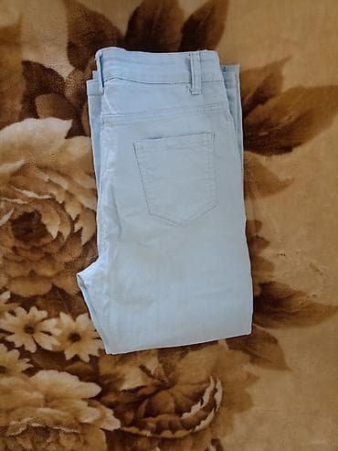 zara paltar: Açıq mavi rəngli şalvar - Kəsim: Klassik/straight kəsim - Parça — 3