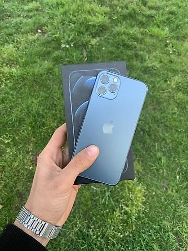 IPhone 12 Pro, 128 GB, Pacific Blue, Zəmanət, Simsiz şarj, Face ID