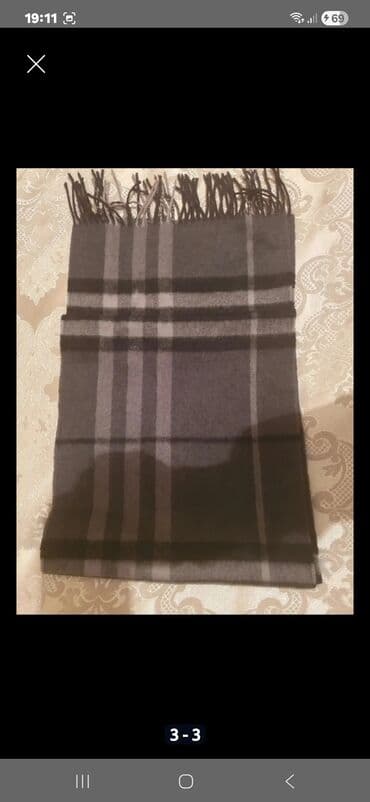 Qiymətli daşlar: Burberry kaşmir şərf - Material: 100% kaşmir (etiketdə göstərilib) - — 2